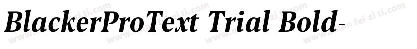 BlackerProText Trial Bold字体转换